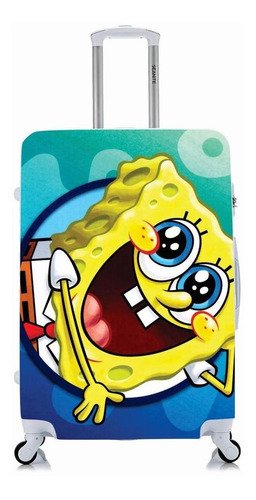 Capa Protetora Para Mala Viagem Média Bob Esponja Happy