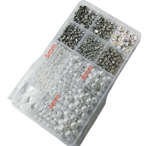Kit De Cuentas, Joyas Diy De Pulseras Y Bolsa De Materiales.