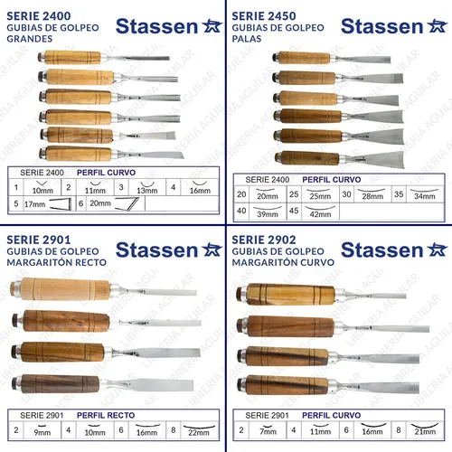 Gubias Y Formones Stassen Linea Profesional Serie 2100 NÂș24