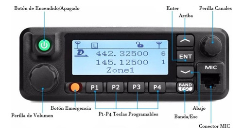 Radio Movil Digital Txpro Txm9600 Dmr Doble Banda Vhf Y Uhf