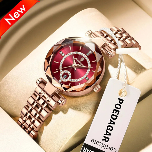 Reloj De Cuarzo Elegante De Lujo Con Diamantes Para Mujer