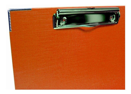 Imagen 2 de 3 de Techmakro Tabla De Respaldo Para Notas Con Clip Color Naranj