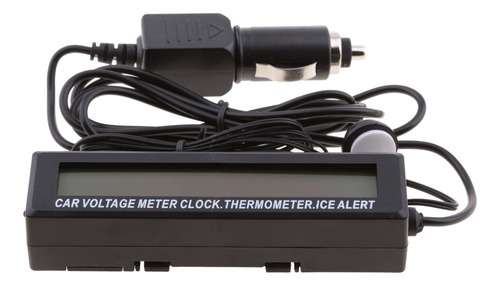 A 1x Medidor De Voltaje De Temperatura Termómetro Reloj Para