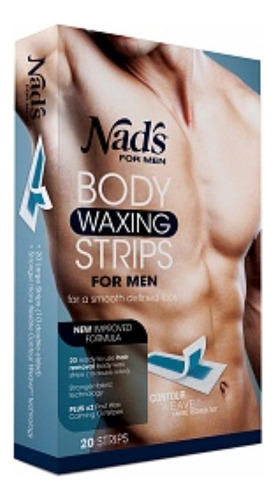 Bandas De Cera De Nad's Para El Cuerpo Del Hombres 20 ea., P