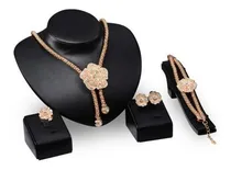 Comprar 18k Chapado En Oro Cristal Joyas Conjunto Collar Pulsera Ani