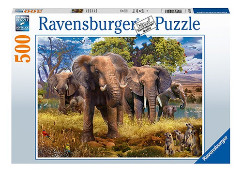 Puzzle Familia De Elefantes - 500 Piezas Ravensburger