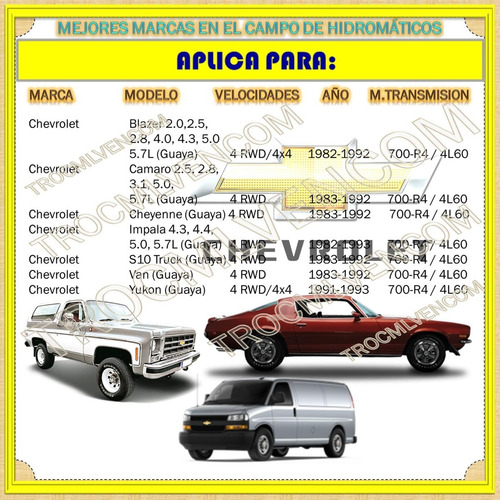 Estopera Y Bocina De Bomba Caja Th700 Turbo 700 Blazer Chey