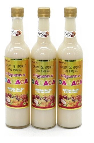 Crema De Mezcal Oaxaca 750 Ml - 3 Botellas