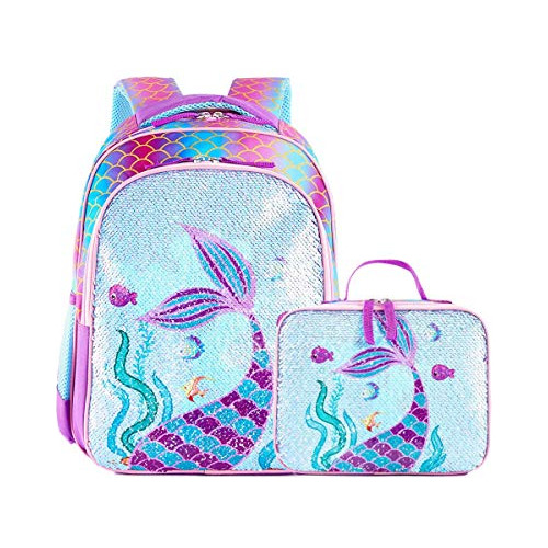 Mochila Reversible Escuela De Lentejuelas Ligero Fz5ft