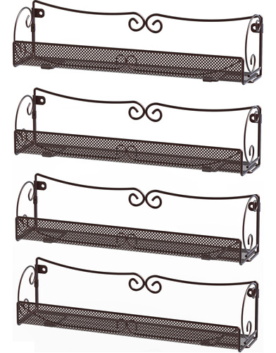 Decobros - Estante Para Especias De Malla De Un Solo Nivel,