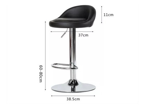 Pack 2 Silla Bar Taburete Piso Altura Regulable Respaldo