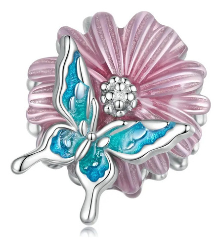 Charms | Mariposa Flor Plataley 925