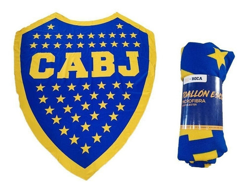 Toallon Boca Juniors Escudo Gigante Futbol Microfibra Playa Color CONSULTE
