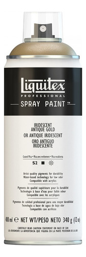 Tinta Spray Base Água Liquitex 400ml Iridescent Antique Gold