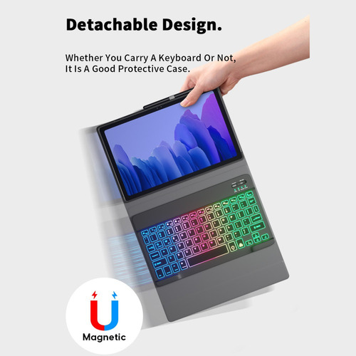 Funda+teclado Arcoíris+ratón Para Lenovo Tab P10 10.1 X705f/