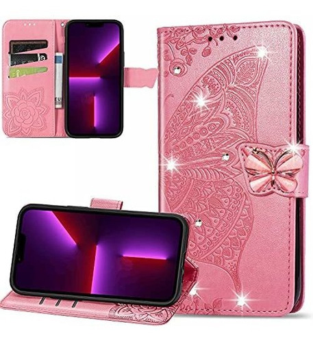 Ccsmall For Apple iPhone 13 Pro Max Cute Wallet Case, Sbb3y