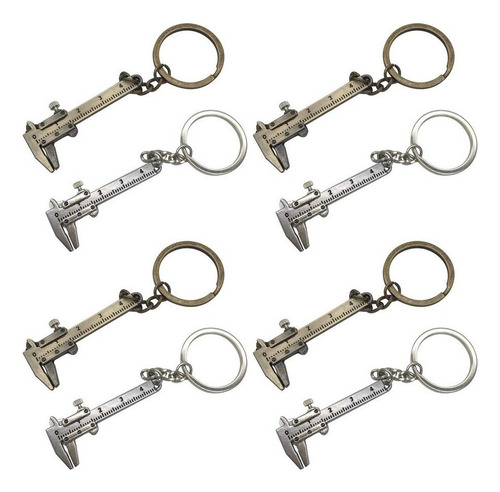 Miniregla De 8 Piezas De Llavero Con Pinza Vernier