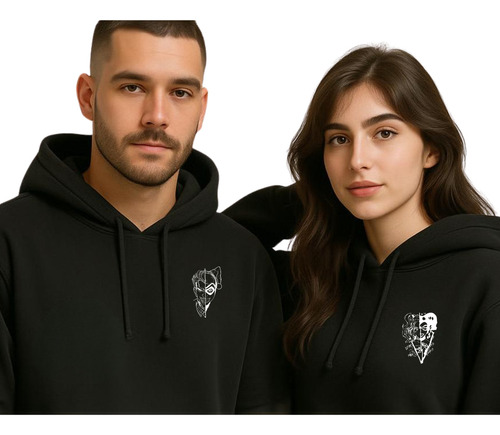 Kit Casal Moletons Canguru 2pçs Arlequina E Coringa 381