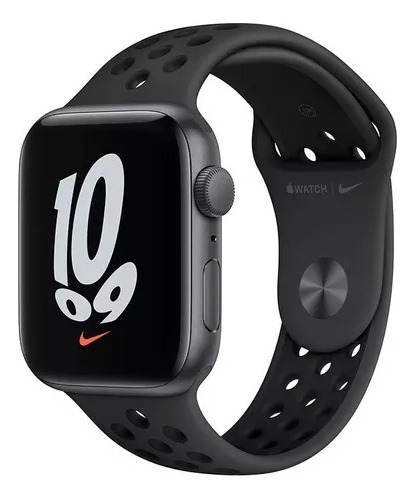 Relógio Digital Apple Watch Series 7 A2473 Gps 41mm Preto Cor Da Pulseira Meia-noite Desenho Da Pulseira Furos