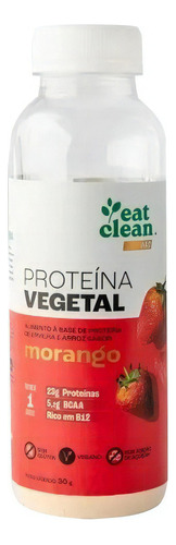 Proteína Vegetal Morango Garrafa 30g Sem Glúten - Eat Clean 