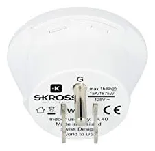 Skross World To Usa Country Travel Adaptor, White