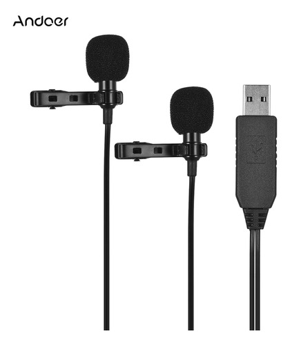 Micrófono Lavalier Usb Para Micrófono De Vídeo Con Clip Ando