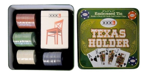 Set De Poker 100 Fichas Con Cartas Dados En Caja Decorativa