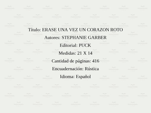 Libro Érase Una Vez Un Corazón Roto - Stephanie Garber