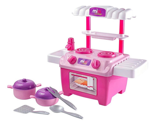 Brinquedo Mini Cozinha Panelinhas Cozinheira Fogão Infantil