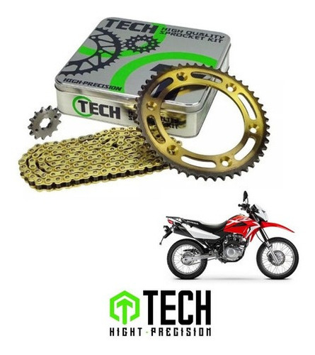 Kit Transmision Tech Honda Xr 150l Enduro 49-13 428 Full