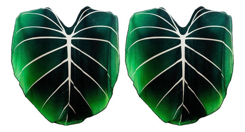 2x Manta For Sofá, Forma De Hoja Verde, Franela De Felpa [u]