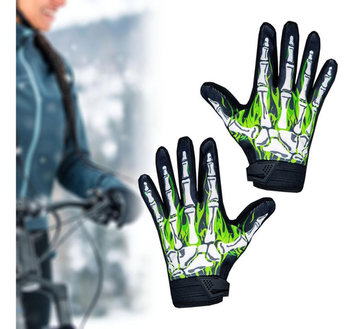 Guantes De Bicicleta Con Estampado De Dedos En Forma De Esqu