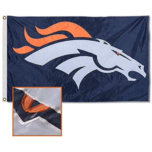 **bandera De Nylon Bordada De Denver Broncos**