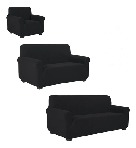 Protector Cubre Sala Funda Sillones Ajustable Elástico 3pz