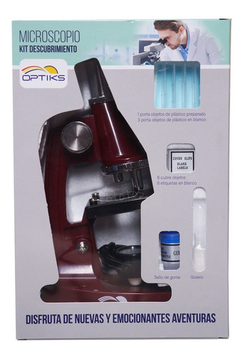 Imagen 1 de 5 de Microscopio Infantil 450x Kit Descubrimiento Optiks 2246