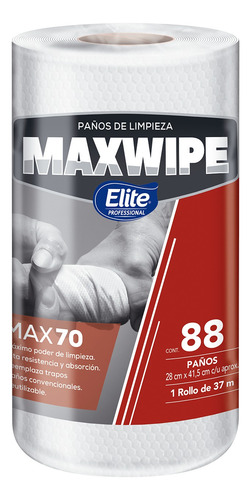 Paños Reutilizables Maxwipe 70 Rolo 88 Hojas 6286 Elite Prof