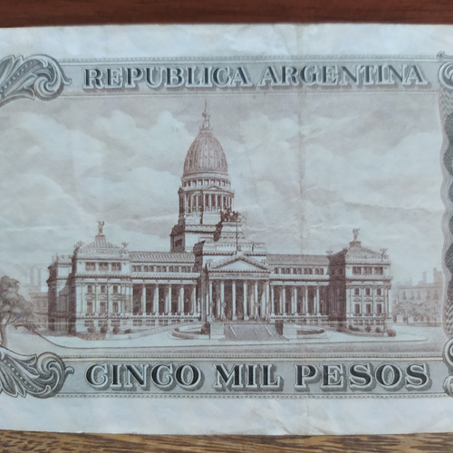 Antiguo Billete 5000 Pesos Moneda Nacional 1966 Bott 2177