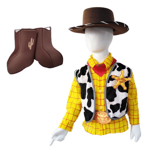 Disfraz Tipo Woody Toy Story Vaquero Con Cubrebotas 399