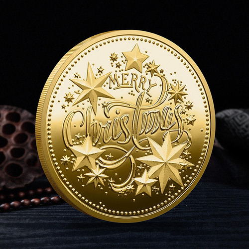 A Moneda De Navidad Moneda De Desafío De Navidad Moneda