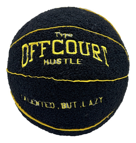 Offcourt Basketball Pillow Negro Peluche Muñeca Niños Regalo