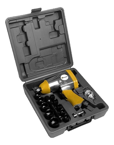 Imagem 2 de 4 de Kit Chave De Impacto 1/2 Pol. 32 Kgfm E Acessórios Com 17pcs