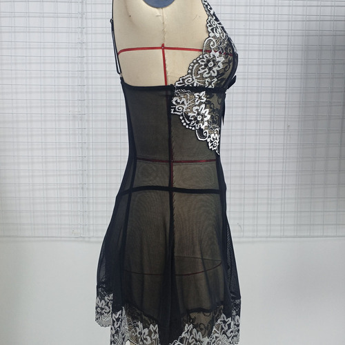 I Cómodo Vestido De Pijama Con Tirantes De Encaje En Forma