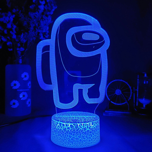 3d Luz Led Lámpara De Mesa De La Novedad 7 Cambio De Color D
