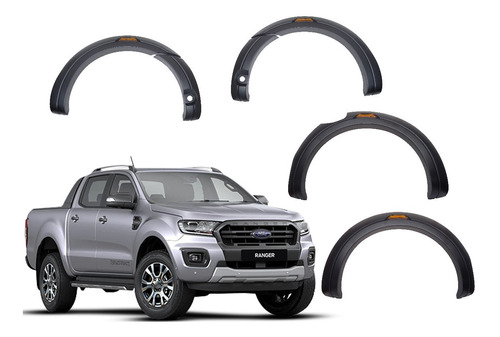 Extensiones Tapabarro Reflectante Ford Ranger Wildtrak 18-21