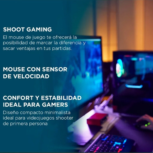 Mouse Gamer Usb Newvision 2400 Dpi Led Juegos Pc Ps4 Xbox