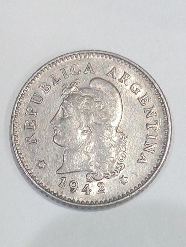 Moneda De 10 Centavos Argentina Año 1942