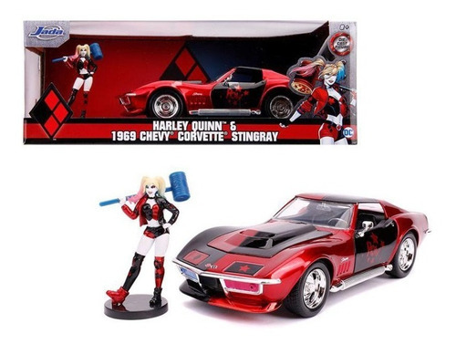 Harley Quinn & 1969 Chevy Corvette Stingray 1:24 Jada