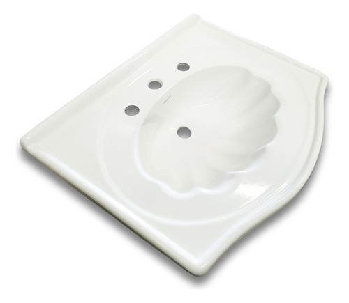 Bacha Marmolina Real Blanco 60 Cm Curva Vanitory No Fibra