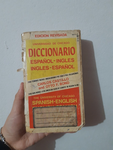 Yh Antiguo Diccionario Español Ingles 1975 Univ Chicago Usa