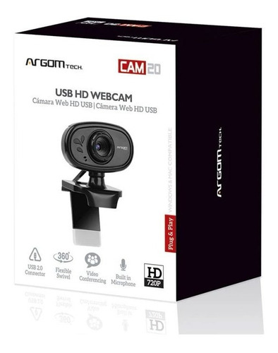 Web Cam Hd 720p Con Micrófono Cam20 Argom *itech